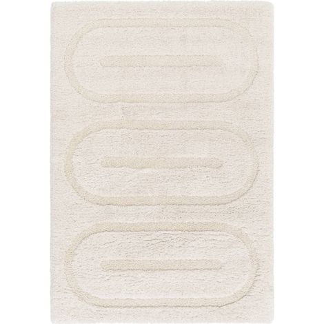 Indoor rug with geometric patterns cream 150x80cm - Mae (1/5)