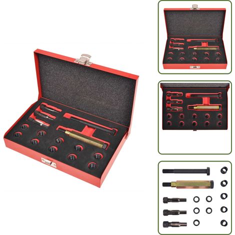 Kit réparation filetage bougie de préchauffage 15 pcs M10x1,0mm - Outil Mécanique - Kit Réparation Bougie - Filetage Bougie - Préchauffage Moteur - Entretien Véhicule