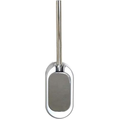 Cepillo de baño 2 en 1 con mango de acero inoxidable para montaje en pared, cepillo de limpieza para inodoros domésticos (D)