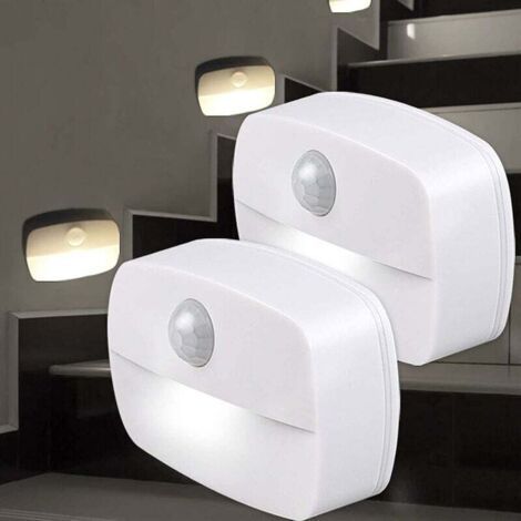 LED Night Light, [2 Pack] PIR LED Night Light Auto On Off, Wall Light, Motion Sensor Closet Lights, Safe Lights for Stairs, Hallway, Bathroom, Kitchen, Wardrobe [Class (1/4)