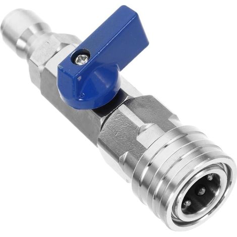 Robinet à boisseau sphérique en avec raccord rapide × cm 3/8 11 2 8 4 5 acier inoxydable (1/4)