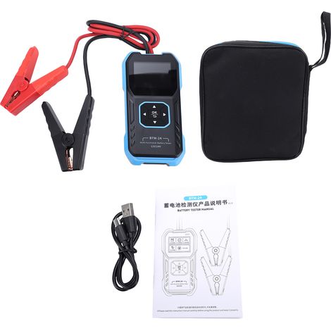 Testeur batterie voiture multimètre résistance interne – Pince améliorée écran TFT couleur auto tension 12V 24V véhicules BTM-24 (1/5)