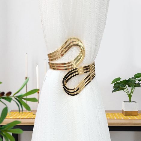 Tieback Pour Rideaux - Fleur En Cristal Avec Fil Métallique Élastique - Décoration Intérieure Pour Fenêtres - 1 Pièce (1/5)