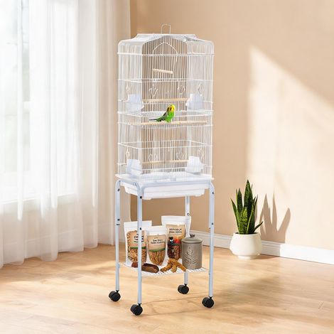 Cage pour oiseaux branco en métal Madeira PS 46,5 x 36 x 157 cm (1/5)
