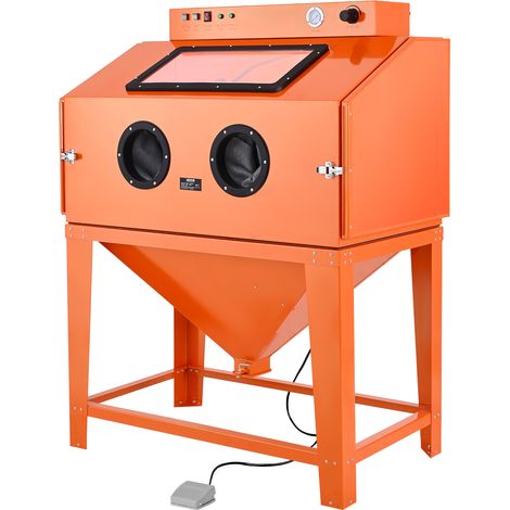 VEVOR Cabina di Sabbiatura 435 L, per Impieghi Gravosi con Tramoggia per Materiali da 117 L, Collettore di Polvere per la Finitura Superficiale di Parti di Grandi Dimensioni, Rimozione della Ruggine