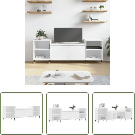 Stauraum - TV-Schrank Weiß 160x35x55 cm Holzwerkstoff (1/5)
