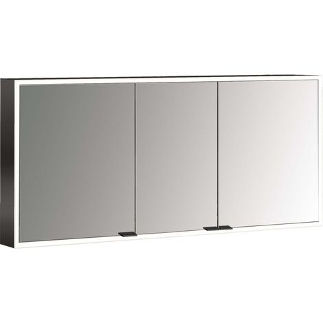 emco prime Armario con espejo iluminado, 1400 mm, 3 puertas, con