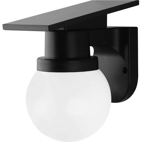 V-TAC 0,9W CCT Solar-LED-Wandleuchte mit Fernbedienung, Schwarz, IP54 – Artikelnummer 24152