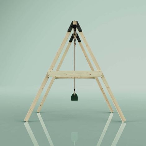 REBO Schaukel Löwenzahn aus Holz in Grün (1/5)
