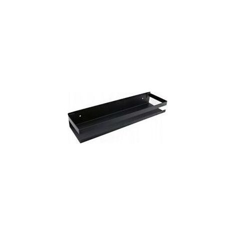 Étagère murale à épices en acier inoxydable perforée – 40 cm, noir, rangement compact pour cuisine (1/5)