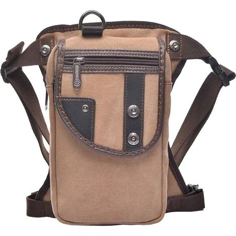 Beintasche Motorrad Canvas Vintage Herren Damen Hüfttasche Outdoor (1/5)