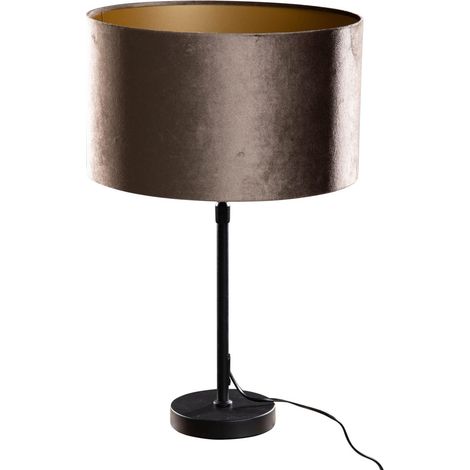 Table Lamp Black with Velvet Shade Green 35cm - Parte