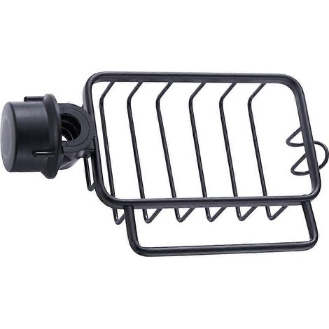 Porte-serviettes en aluminium, étagère de rangement compacte, compatible avec une utilisation en cuisine, 1 pièce, noir (1/5)