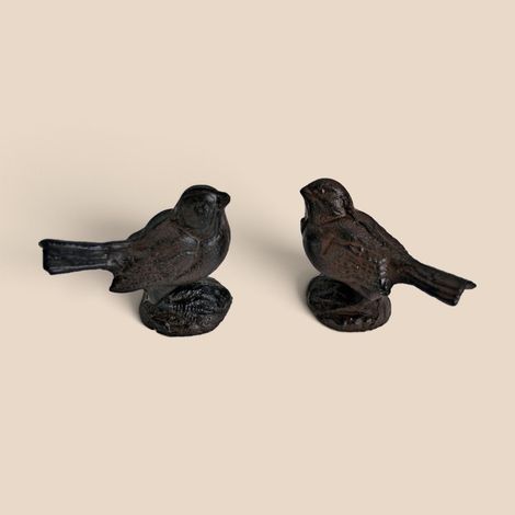 Ensemble 2 oiseaux fonte 10x4x8cm (1/4)