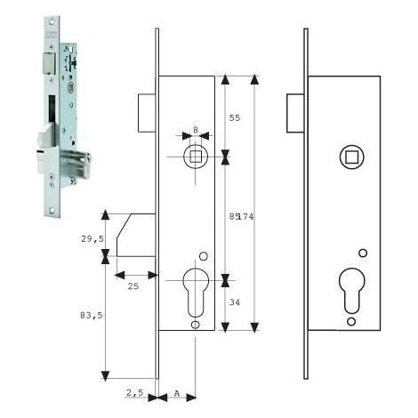 Serratura Tesa 2219/20/3ai