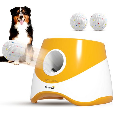 Lanceur Automatique de Balles pour Chiens Petits et Moyens Orange (1/5)