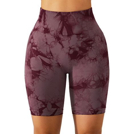 Short De Yoga - Taille Haute - Contrôle Du Ventre - Soulèvement Des Hanches - Coupe Moulante - Séchage Rapide - Pour Femme - 1 Pièce (1/5)