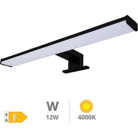 Aplique baño LED Laksa 12W 4000K IP44 Negro (1/5)