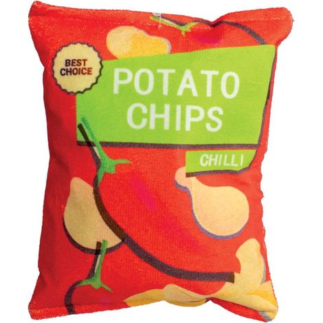 Paquet de chips peluche et papier froisse 17cm