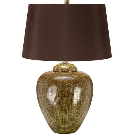 Lampada tavolo ceramica marrone-verde Oakleigh E27 60W Elstead (1/5)