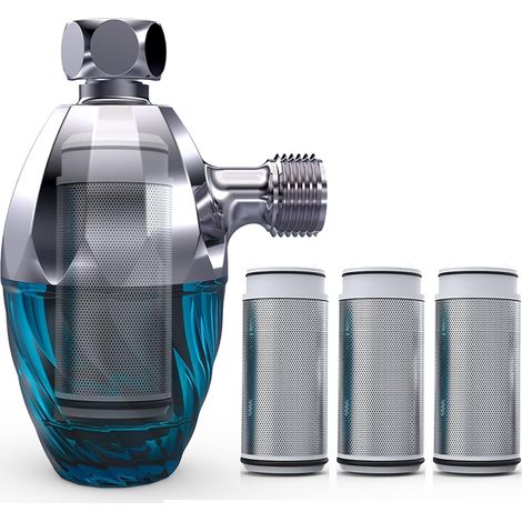 Système de filtre à eau, Inhibiteur de tartre Système d'eau en ligne Adoucisseur d'eau Filtre Préfiltre Prévenir l'accumulation de tartre sur les chauffe-eau et la chaudière ( Color : 1xHost and 4xFil (1/5)