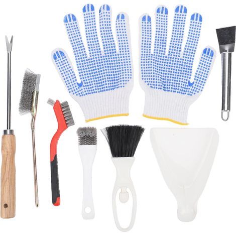 Ensemble d'outils de Nettoyage de Cage à Oiseaux, Brosse en Acier Inoxydable, Kit de Brosse de Nettoyage de Cage à Oiseaux pour Articles de perruches, Nettoyage de Petits Animaux (1/5)