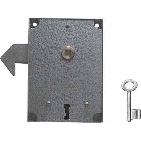 Serrure de portail coulissant avec clé standard droite 50 FPB