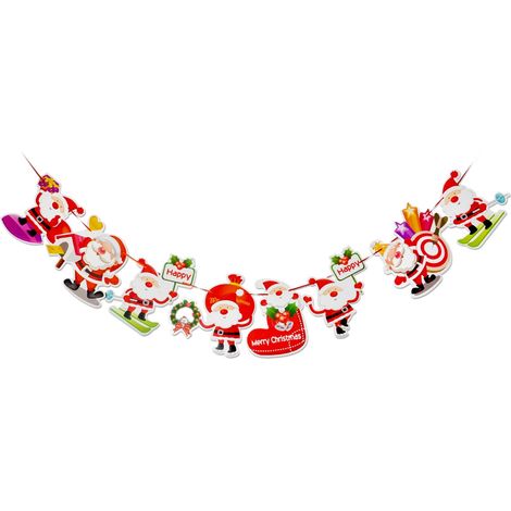 Guirlande de Noël, décoration de Noël, décoration de 3 m, Père Noël, renne, bonhomme de neige, guirlande de Noël (1/5)
