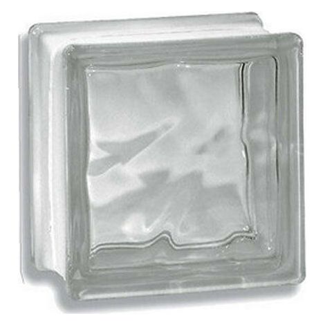 VETROCEMENTO VETROMATTONE VETRO ONDULATO TRASPARENTE CM 19X19X8 (28984)