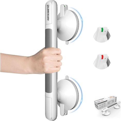 Suction cup bathroom grab bars (pack of 1), non-slip shower handles, safety grab bars for bathtubs - AquaForge (1/5)