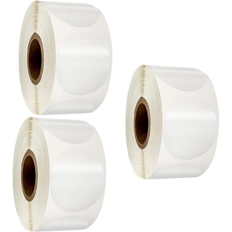 rollos de pegatinas redondas, transparentes y autoadhesivas para sellar etiquetas decorativas DIY para alimentos, dulces, galletas y suministros de embalaje. (1/5)