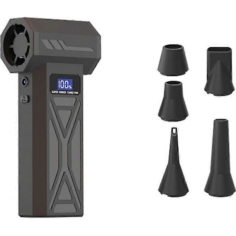 Ventilateur Violent, puissant ventilateur turbo 110 000 tr/min sans balais avec affichage et lumière LED, ventilateur turbo électrique (1/5)