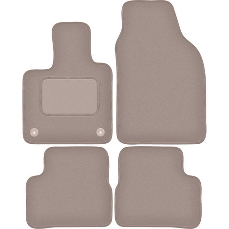 Tapis en velours beige pour : Fiat E-500 / 500 Electric hatchback (2020-) (1/5)
