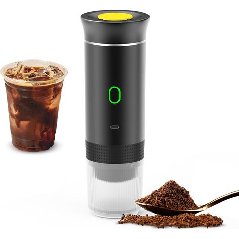 3-in-1-Akku-Kaffeemaschine, geeignet für Kapseln und gemahlenen Kaffee, Kaltbrüh- und Warmhaltefunktion, mit 150-ml-Tassen (1/5)