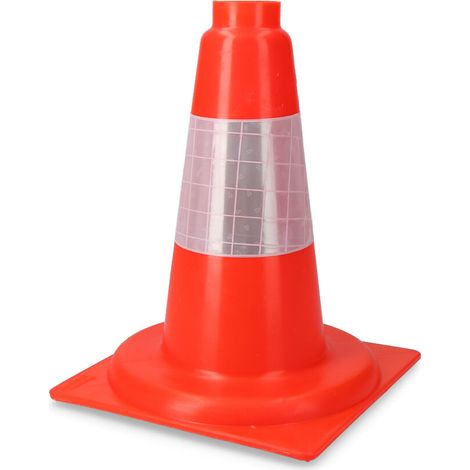 CONO DE SEÑALIZACION POLIPROPILENO NARANJA 30cm REFLEX