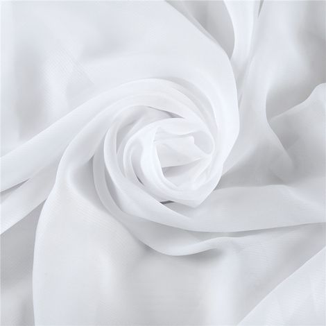 Transparenter Vorhang für Hochzeitsbögen, dekorativer Stoff für Zeremonie, Empfang, Bühnenhintergrund und Decke, weißer Musselin, 2er-Set, 1,5 x 3 m (1/5)