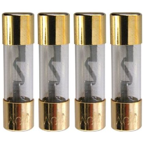 Fusible AGU 20A - Contacts dorés, conducteur argent, 38mm - Lot de 4 pièces pour système électrique automobile (1/2)