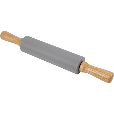 Rouleau à pâtisserie - Bois et Silicone - 39 cm - Idéal pour la pâtisserie - Cuisine créative - Durable