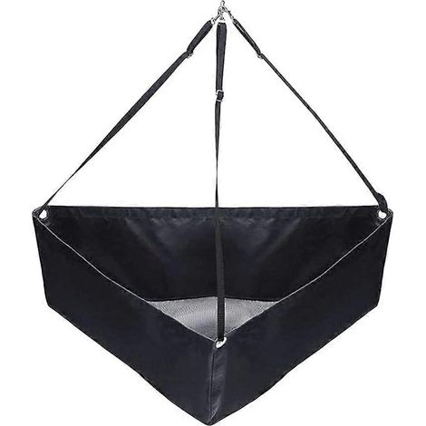 Mangeoire à foin pour chevaux, sac à foin triangulaire pour vaches, bovins, chèvres et chevaux (1/5)