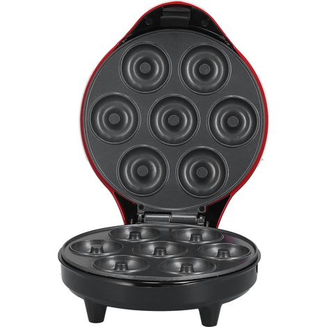 Machine à Donuts 7 Trou 1200W, Double Face Chauffant, pour Petit-déjeuner, Usage Maison, Cuisine, Prise EU 220‑240V