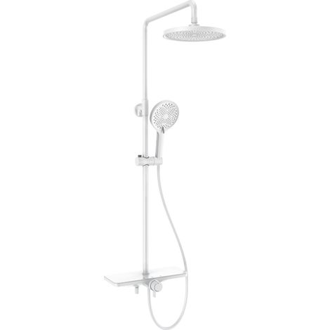 Mexen Frost Aufputz-Duschset mit Regenbrause und Armatur, weiß - 78111-20 (1/2)