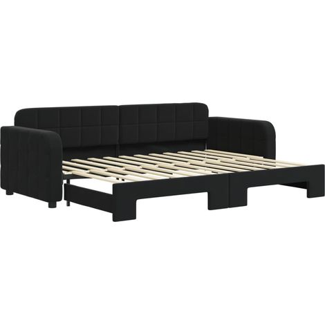 Maison Exclusive - Divano Letto con Letto Estraibile Nero 80x200 cm in Velluto