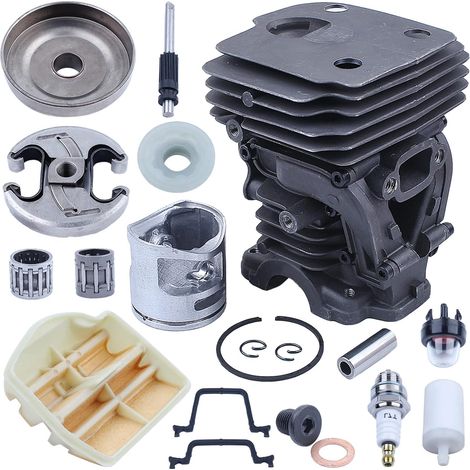 44mm Cylinder Piston Clutch Drum Kit For Husqvarna 445 445e 450 450e For Chainsaw, Cylinder, Piston, Pin, Ring, Circlips, Air Filter, Clutch, Clutch Drum, Fuel Filter, Spark Plug (1/5)