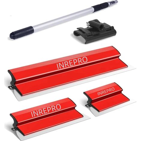 3 Lames D'écrémage Acier Inoxydable 0,35mm Pour Plâtre Ciment Béton 25 40 60cm (1/5)