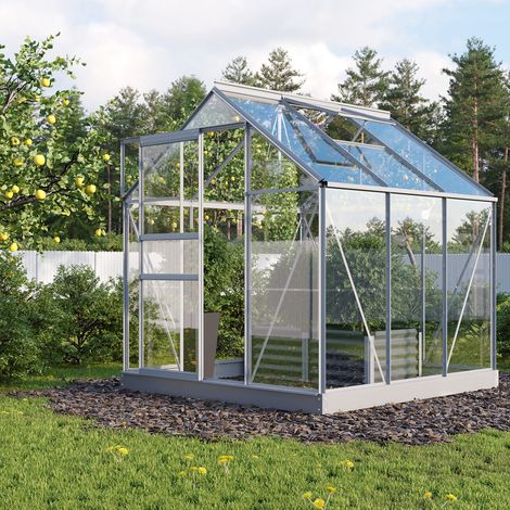 Vitavia Gewächshaus "Planet 3800" inkl. Fundament, aluminium, 3,8 m², 3 mm ESG (1/5)