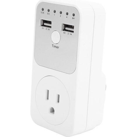 Prise minuterie USB à double commande Keenso, protecteur de (1/5)