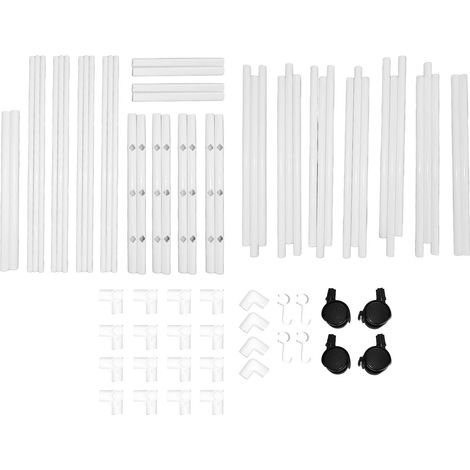 Estantería Baño 4 Niveles Acero Carbono ABS Blanco con Ruedas Silenciosas, Montaje Fácil – Ideal para Organizar Espacios en Hogar y Cocina (1/5)