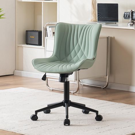 Ergonomischer Bürostuhl Mintgrün mit Rollen und Wippfunktion (1/5)