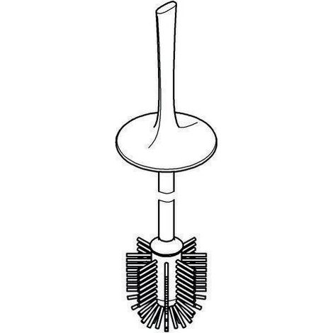 Brosse de rechange GROHE 64813 pour ensemble de brosse de toilette moon white (1/2)