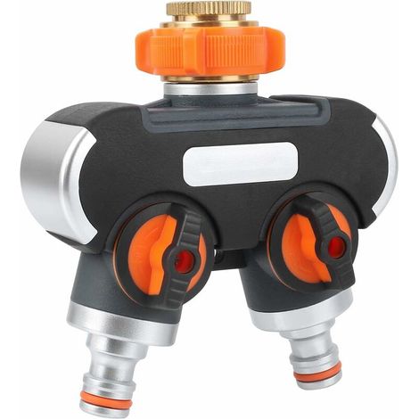 2/4 Way Distributor, 3/4 and 1/2 with Tap Adapter, Suitable for Garden Irrigation and Garden Hose (1/4)